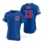 Camiseta Beisbol Hombre Chicago Cubs David Bote Autentico 2020 Alterno Azul