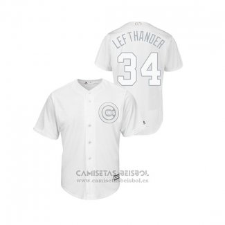 Camiseta Beisbol Hombre Chicago Cubs Jon Lester 2019 Players Weekend Lefthander Replica Blanco