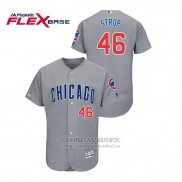 Camiseta Beisbol Hombre Chicago Cubs Pedro Strop Flex Base Gris