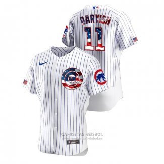 Camiseta Beisbol Hombre Chicago Cubs Yu Darvish 2020 Stars & Stripes 4th of July Blanco