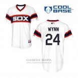 Camiseta Beisbol Hombre Chicago White Sox 24 Early Wynn Blanco Alterno Cool Base
