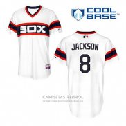 Camiseta Beisbol Hombre Chicago White Sox 8 Bo Jackson Blanco Alterno Cool Base