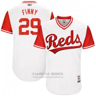 Camiseta Beisbol Hombre Cincinnati Reds 2017 Little League World Series 29 Brandon Finnegan Blanco