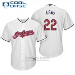 Camiseta Beisbol Hombre Cleveland Indians 2017 Estrellas y Rayas 22 Jason Kipnis Blanco Cool Base