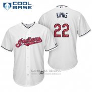 Camiseta Beisbol Hombre Cleveland Indians 2017 Estrellas y Rayas 22 Jason Kipnis Blanco Cool Base