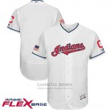 Camiseta Beisbol Hombre Cleveland Indians 2017 Estrellas y Rayas Blanco Flex Base