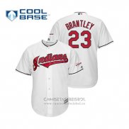 Camiseta Beisbol Hombre Cleveland Indians Michael Brantley 2019 All Star Patch Cool Base Blanco