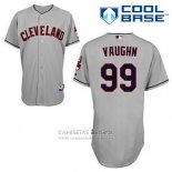 Camiseta Beisbol Hombre Cleveland Indians Ricky Vaughn 99 Gris Cool Base