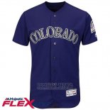 Camiseta Beisbol Hombre Colorado Rockies Blank Violeta Flex Base Autentico Collection