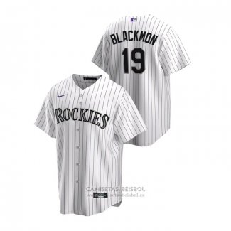 Camiseta Beisbol Hombre Colorado Rockies Charlie Blackmon Replica Primera Blanco