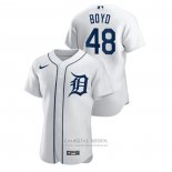 Camiseta Beisbol Hombre Detroit Tigers Matthew Boyd Authentic Blanco