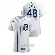 Camiseta Beisbol Hombre Detroit Tigers Matthew Boyd Authentic Blanco