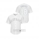 Camiseta Beisbol Hombre Houston Astros Aaron Sanchez 2019 Players Weekend Sanchize Replica Blanco