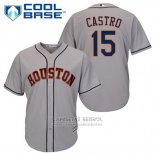 Camiseta Beisbol Hombre Houston Astros Jason Castro 15 Gris Cool Base