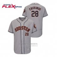 Camiseta Beisbol Hombre Houston Astros Robinson Chirinos Flex Base Gris