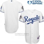Camiseta Beisbol Hombre Kansas City Royals Blanco Cool Base Jugador Autentico