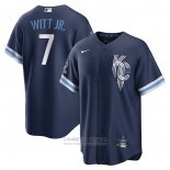 Camiseta Beisbol Hombre Kansas City Royals Bobby Witt Jr. 2022 City Connect Replica Azul