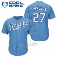Camiseta Beisbol Hombre Kansas City Royals Brandon Finnegan 27 Powder Azul Alterno Cool Base