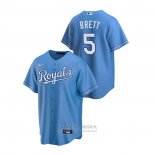 Camiseta Beisbol Hombre Kansas City Royals George Brett Replica Alterno Azul