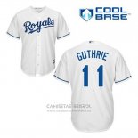 Camiseta Beisbol Hombre Kansas City Royals Jeremy Guthrie 11 Blanco Primera Cool Base