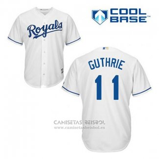 Camiseta Beisbol Hombre Kansas City Royals Jeremy Guthrie 11 Blanco Primera Cool Base