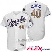 Camiseta Beisbol Hombre Kansas City Royals Kelvin Herrera Blanco Alterno Flex Base