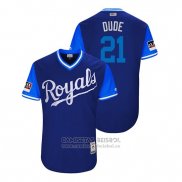 Camiseta Beisbol Hombre Kansas City Royals Lucas Duda 2018 LLWS Players Weekend Dude Azul