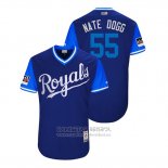 Camiseta Beisbol Hombre Kansas City Royals Nate Karns 2018 LLWS Players Weekend Nate Dogg Azul