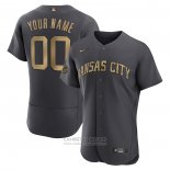 Camiseta Beisbol Hombre Kansas City Royals Personalizada 2022 All Star Autentico Gris
