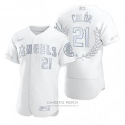 Camiseta Beisbol Hombre Los Angeles Angels Bartolo Colon Award Collection AL Cy Young Blanco