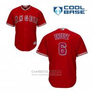 Camiseta Beisbol Hombre Los Angeles Angels David Freese 6 Rojo Alterno Cool Base