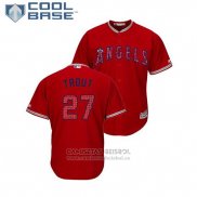 Camiseta Beisbol Hombre Los Angeles Angels Mike Trout 2018 Stars & Stripes Cool Base Rojo