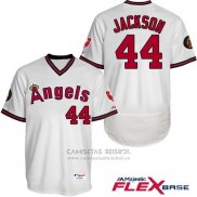Camiseta Beisbol Hombre Los Angeles Angels Reggie Jackson Autentico Collection Flex Base Blanco Jugador