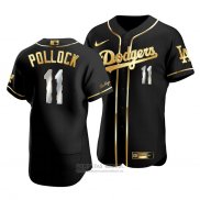 Camiseta Beisbol Hombre Los Angeles Dodgers A.j. Pollock Flex Base Gris