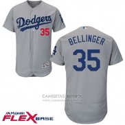 Camiseta Beisbol Hombre Los Angeles Dodgers Cody Bellinger Gris Alterno Flex Base