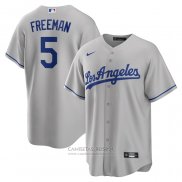 Camiseta Beisbol Hombre Los Angeles Dodgers Freddie Freeman Road Replica Gris