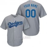Camiseta Beisbol Hombre Los Angeles Dodgers Personalizada Gris