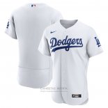 Camiseta Beisbol Hombre Los Angeles Dodgers Primera Autentico Blanco