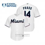 Camiseta Beisbol Hombre Miami Marlins Martin Prado Cool Base Primera 2019 Blanco