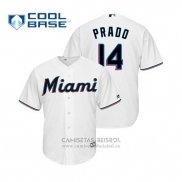 Camiseta Beisbol Hombre Miami Marlins Martin Prado Cool Base Primera 2019 Blanco