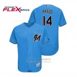 Camiseta Beisbol Hombre Miami Marlins Martin Prado Flex Base Autentico Collection Alterno 2019 Azul