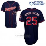 Camiseta Beisbol Hombre Minnesota Twins Byron Buxton 25 Azul Alterno Primera Cool Base