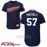 Camiseta Beisbol Hombre Minnesota Twins Ryan Pressl Azul Autentico Collection Flex Base