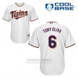 Camiseta Beisbol Hombre Minnesota Twins Tony Oliva 6 Blanco Primera Cool Base