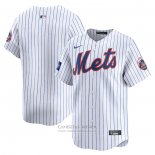 Camiseta Beisbol Hombre New York Mets 2024 World Tour London Series Primera Limited Blanco