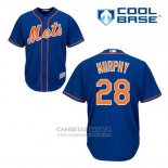 Camiseta Beisbol Hombre New York Mets Daniel Murphy 28 Azul Alterno Primera Cool Base