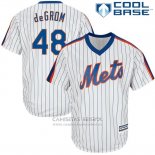 Camiseta Beisbol Hombre New York Mets Jacob Degrom Cool Base Blanco