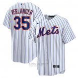 Camiseta Beisbol Hombre New York Mets Justin Verlander Primera Replica Blanco