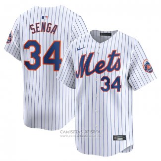 Camiseta Beisbol Hombre New York Mets Kodai Senga Primera Limited Blanco