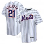 Camiseta Beisbol Hombre New York Mets Max Scherzer Primera Replica Blanco